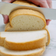hand slicing zero carb bread